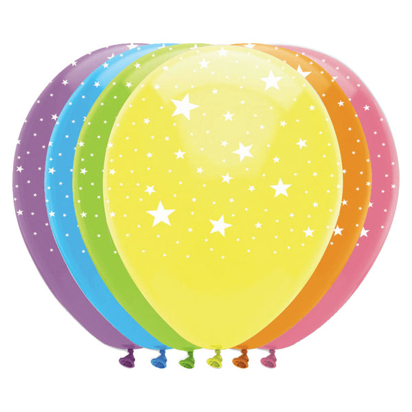 Stars Mix Latex Balloons All Round Print