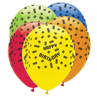 Block Party Latex Balloons All Round Print