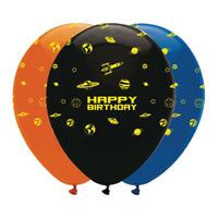 Space Blast Latex Balloons All Round Print