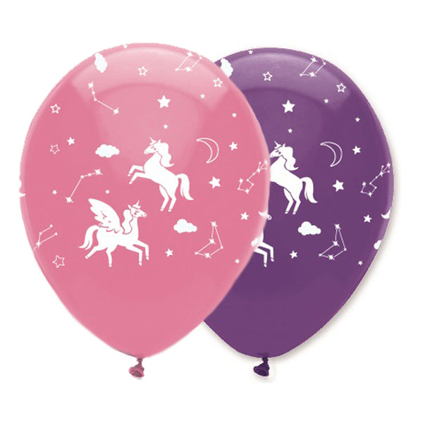 Unicorn Galaxy Latex Balloons All Round Print