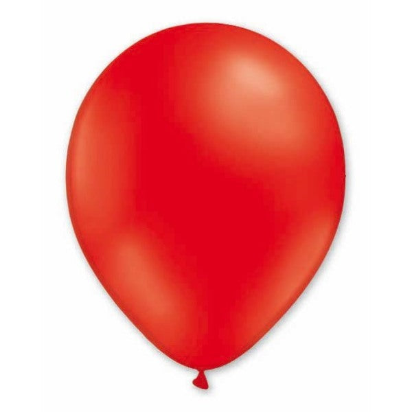 Bright Red Plain Solid Colour Latex Balloons Bulk