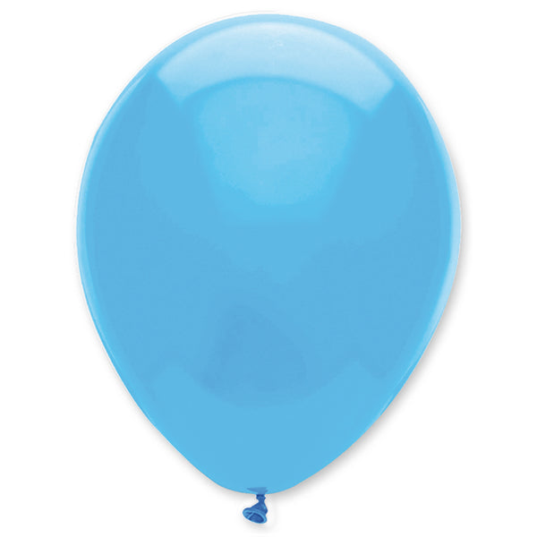 Sky Blue Plain Solid Colour Latex Balloons Bulk
