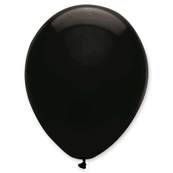 Black Plain Solid Colour Latex Balloons Bulk