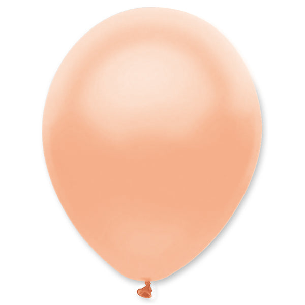 Peach Pearlescent Solid Colour Latex Balloons Bulk