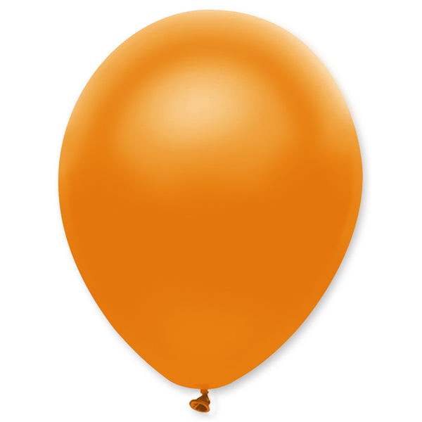 Mandarin Orange Pearlescent Solid Colour Latex Balloons Bulk