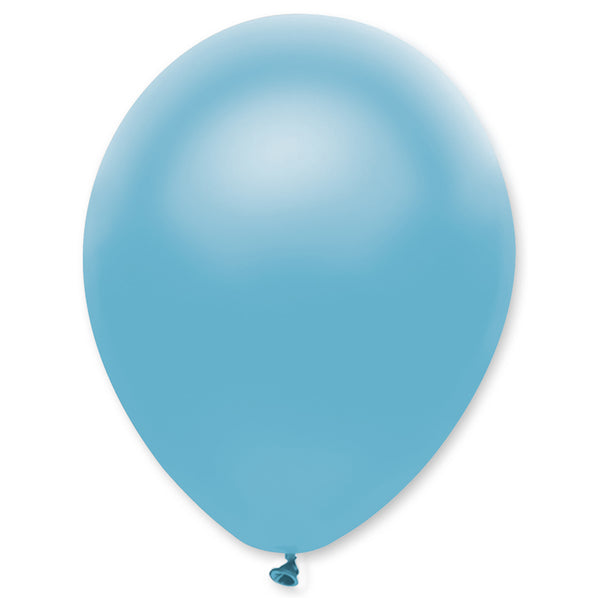Sky Blue Pearlescent Solid Colour Latex Balloons