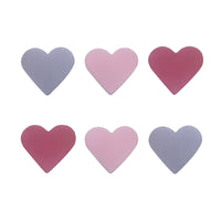 Pink and Lilac Heart Sugarcraft Toppers