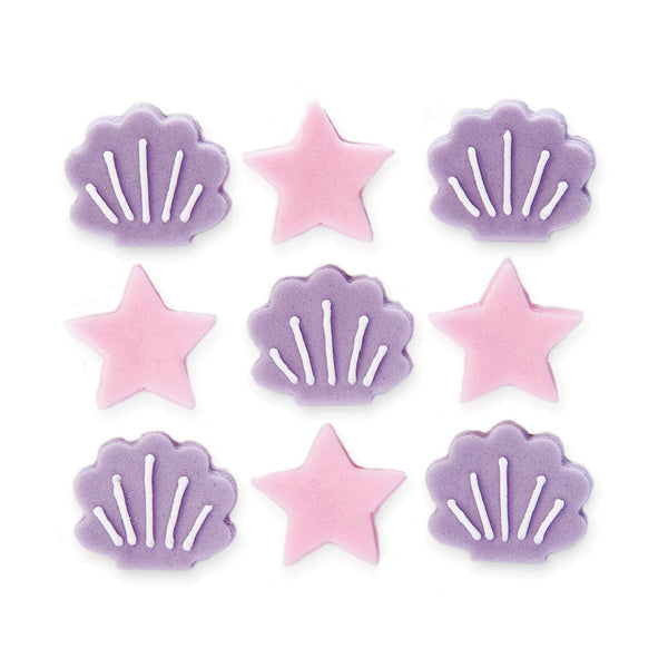 Mermaid Shine Stars and Shells Sugarcraft Toppers