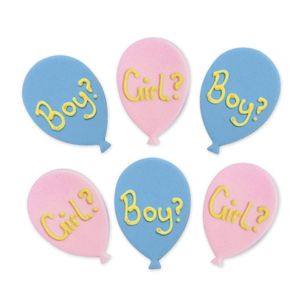 Gender Reveal Balloons Sugarcraft Toppers