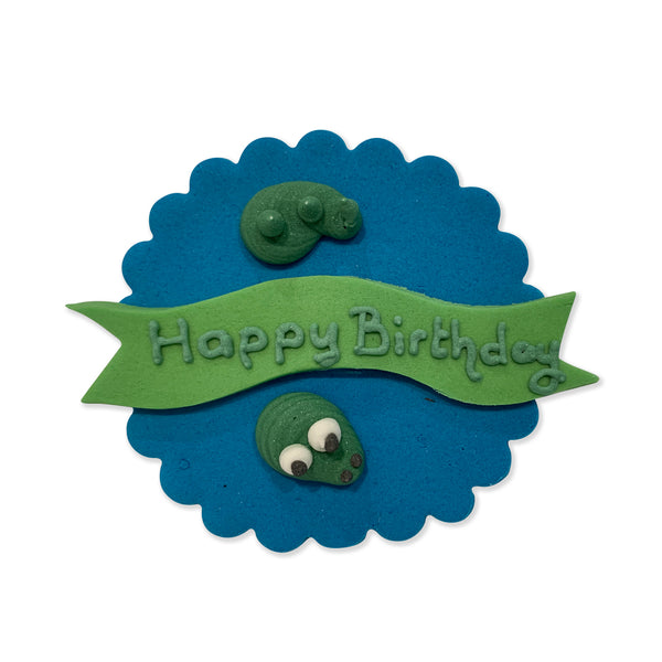 Alligator Happy Birthday Sugarcraft Plaque