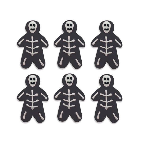 Halloween Spooky Skeletons Sugar Toppers